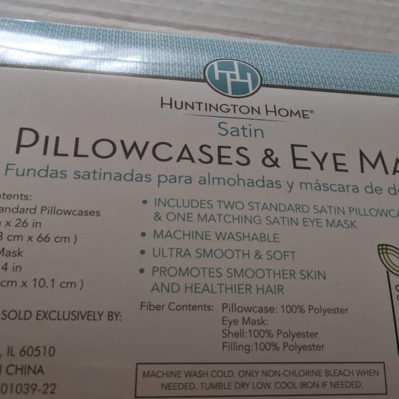 Huntington Home Satin Pillowcases & Eye Mask Set - Picture 6 of 7